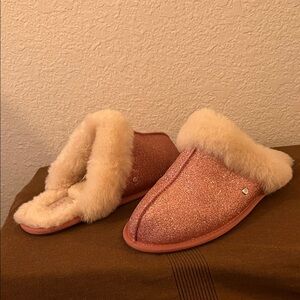 UGG Sparkling Pink Slippers with Plush Lining
